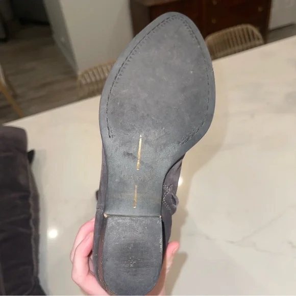 Dolce Vita Over-the-Knee Suede Boots in Gray - Picture 6 of 16